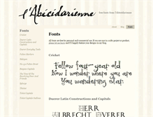 Tablet Screenshot of abecedarienne.com